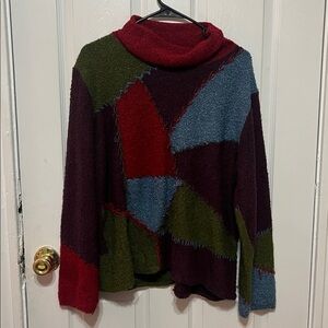 Coldwater Creek Red and Green Sweater